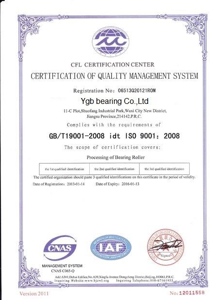 Китай YGB Bearing Co.,Ltd Сертификаты